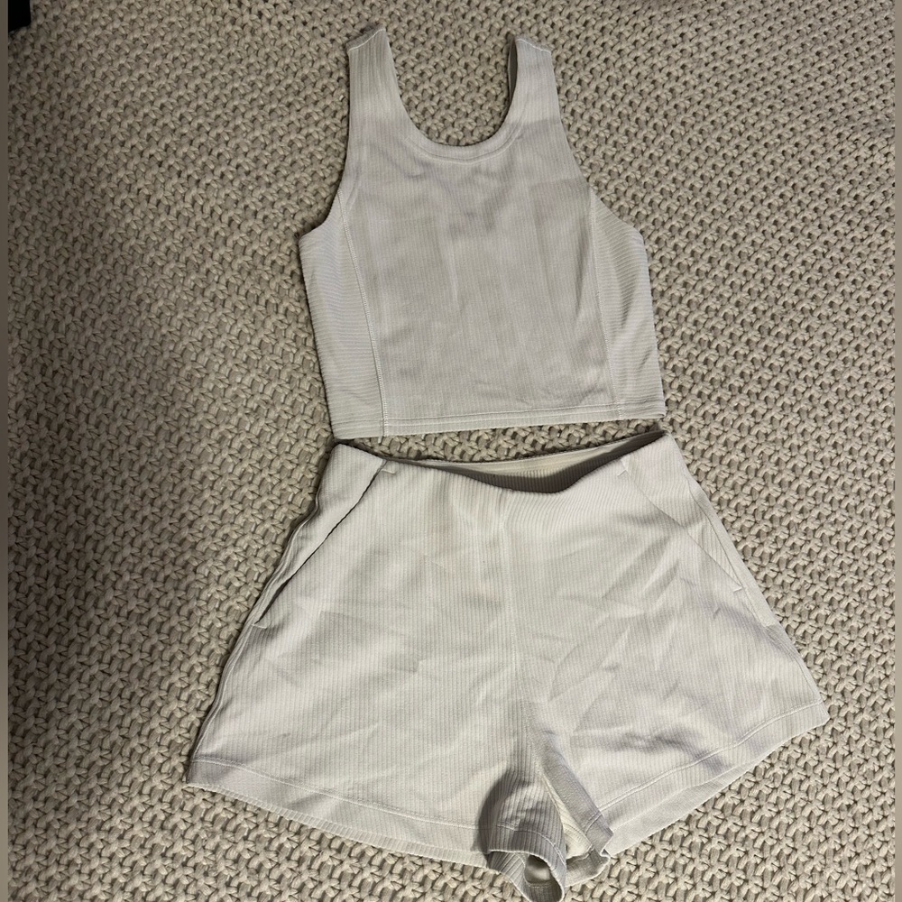Bone Lulu Ribbed Tank and Shorts Set